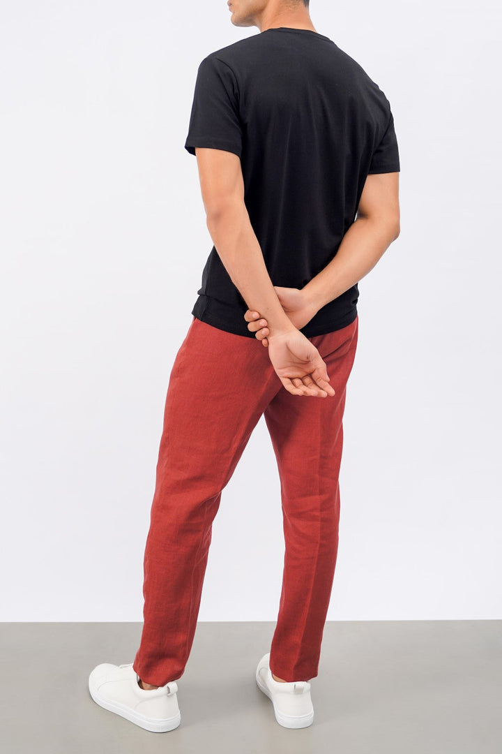 BLACK CREW-NECK TEE