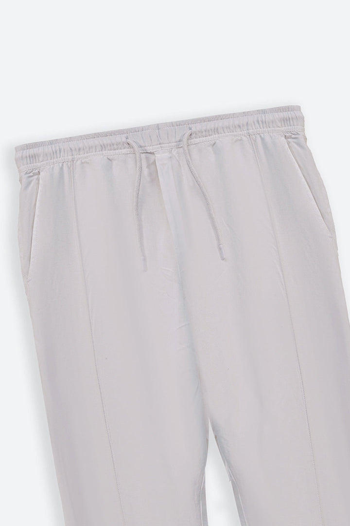 WHITE TAPERED PANTS