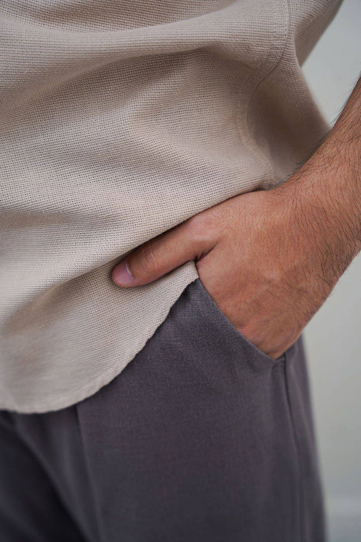 DARK GREY RELAXED TROUSERS