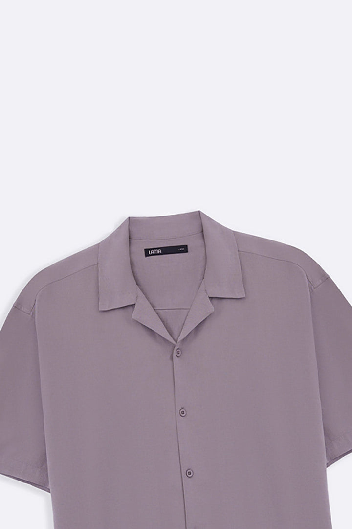 LIGHT GREY RELAXED SAFARI SHIRT