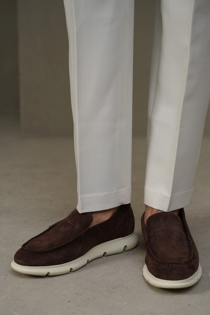 AIR-SOLE SUEDE LOAFERS