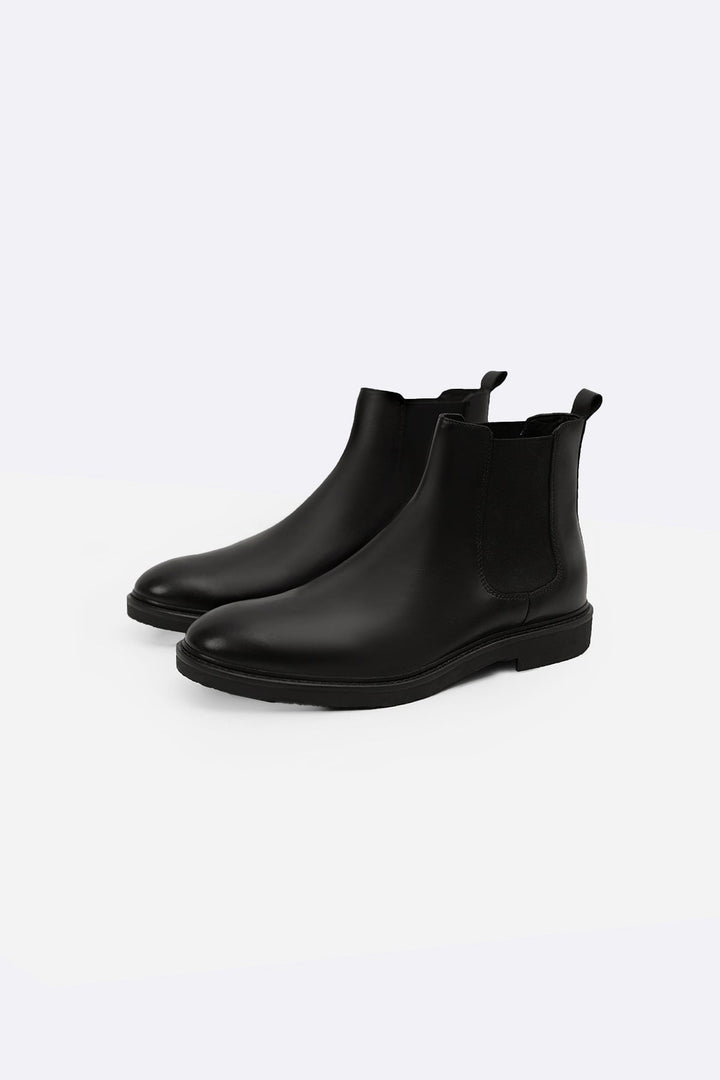 BLACK BOWIE LEATHER CHELSEAS