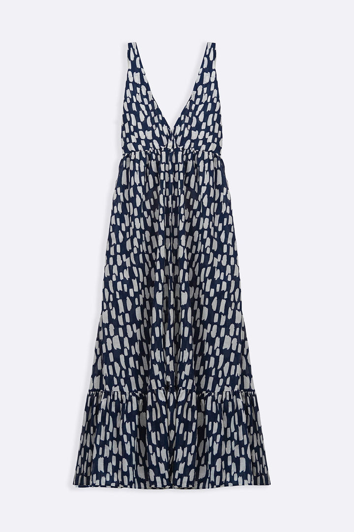 BLACK COTTON HALTER DRESS