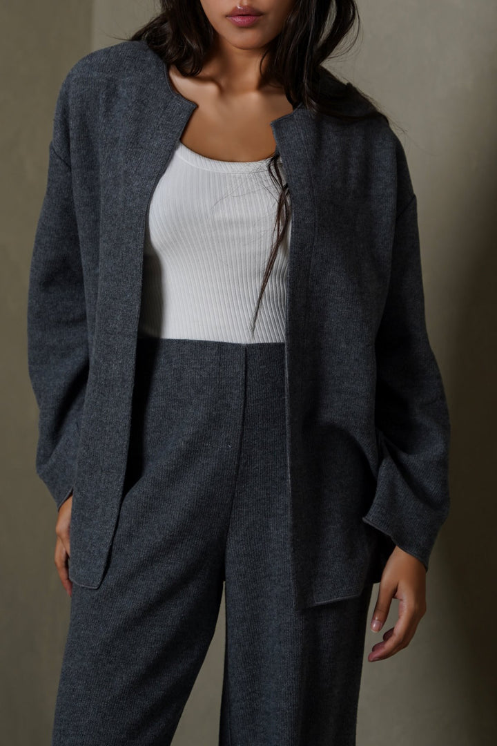 CHARCOAL CLOUD LOUNGE CARDIGAN