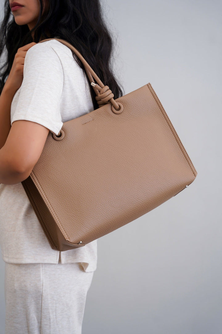 TAUPE MY LIFE'S INSIDE TOTE