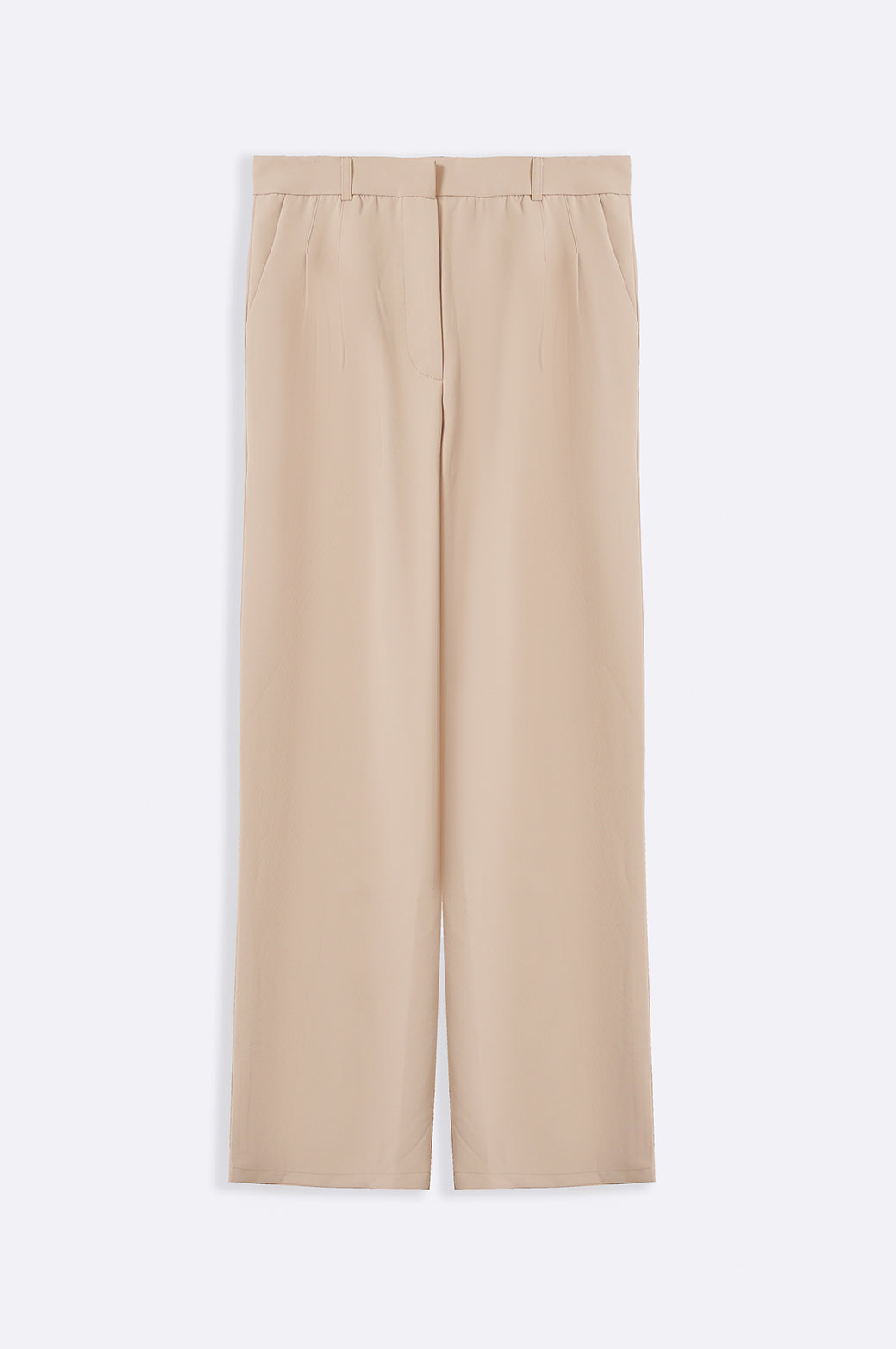 BEIGE LONG FORMAL STRAIGHT TROUSERS