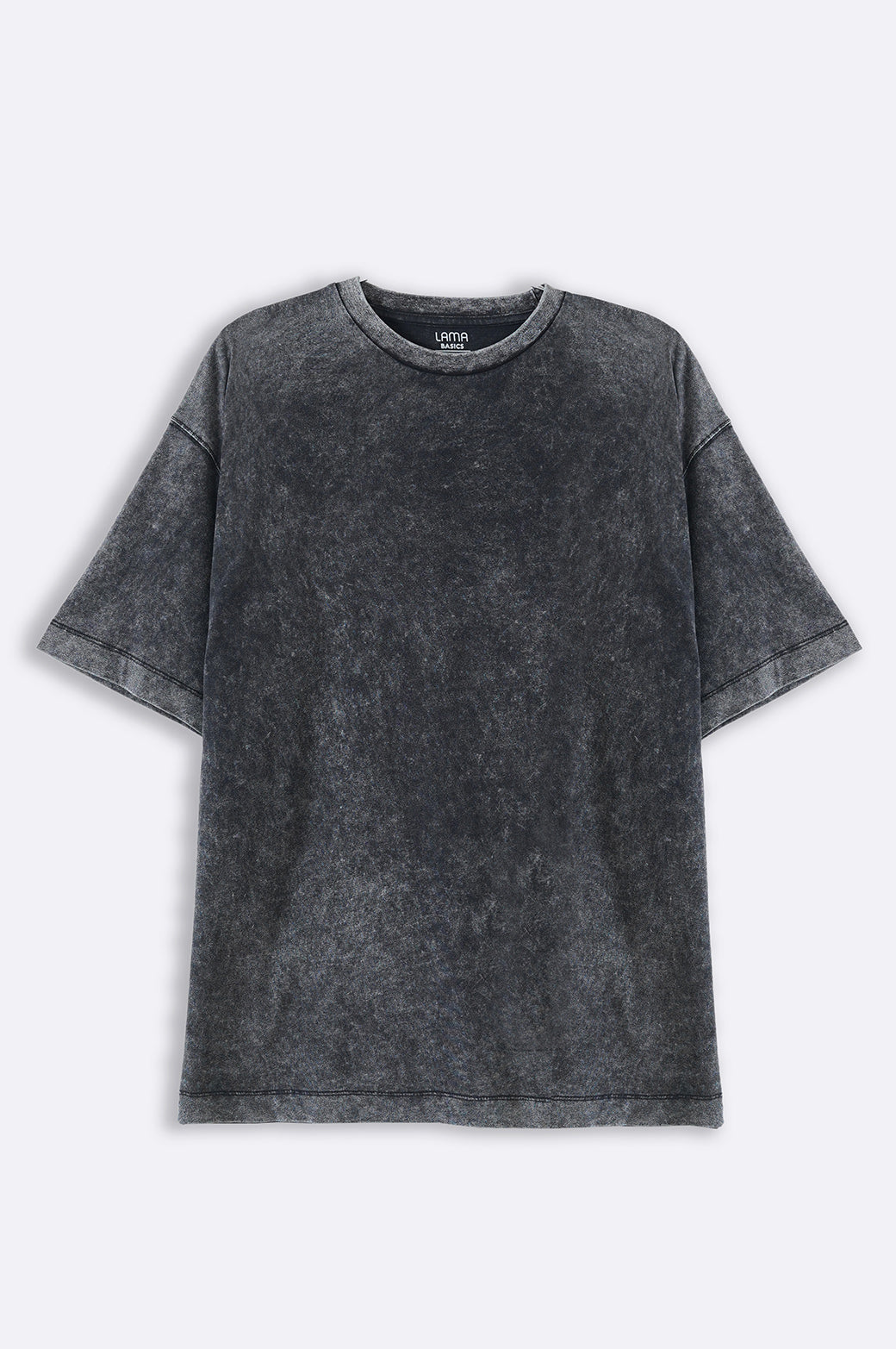 CHARCOAL WASHED LOOSE FIT T SHIRT