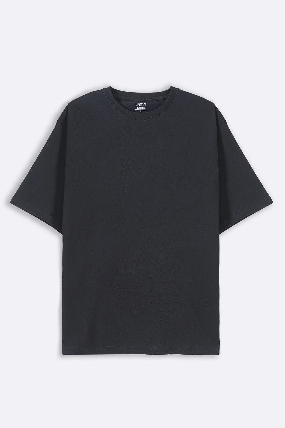 BLACK ALL- COTTON T-SHIRT