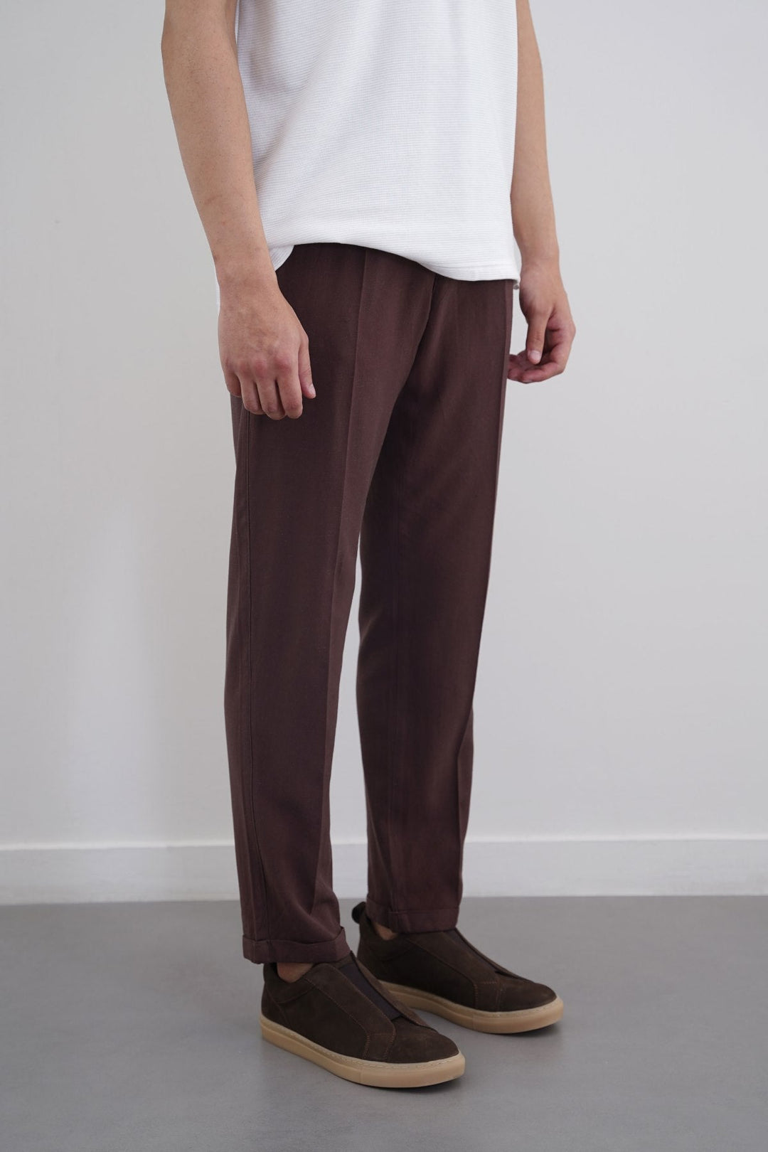 COFFEE TURN-UP PANTS