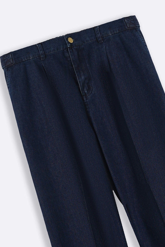 INDIGO ADJUSTABLE DENIM TROUSERS