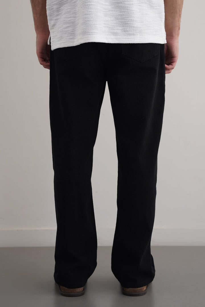 BLACK WIDE LEG JEANS