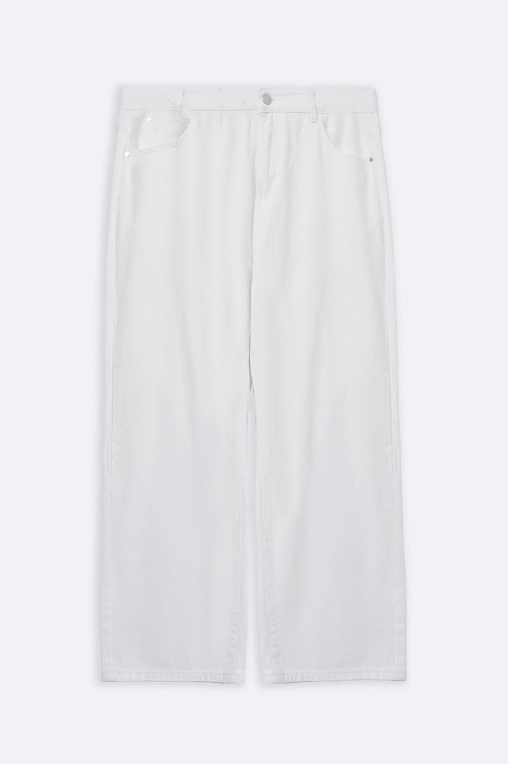 WHITE WIDE LEG JEANS