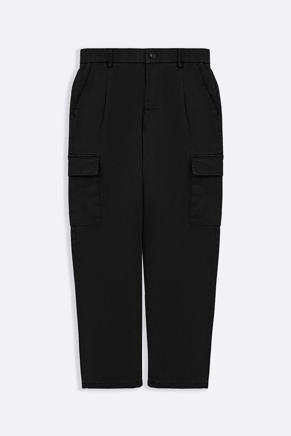 BLACK EASY TAPERED CARGOS
