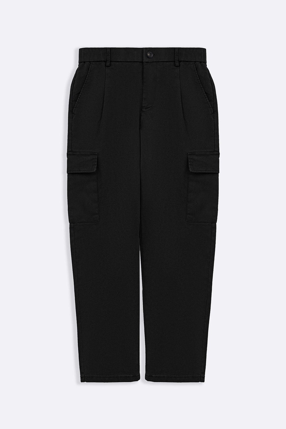 BLACK EASY TAPERED CARGOS