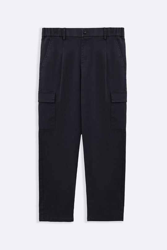 GREY EASY TAPERED CARGOS