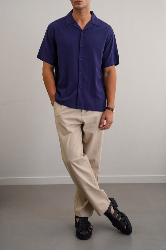 KHAKI RESORT LINEN PANTS
