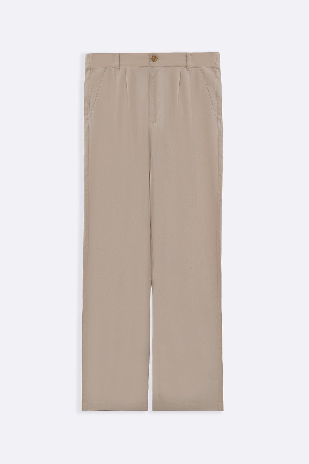 KHAKI RESORT LINEN PANTS