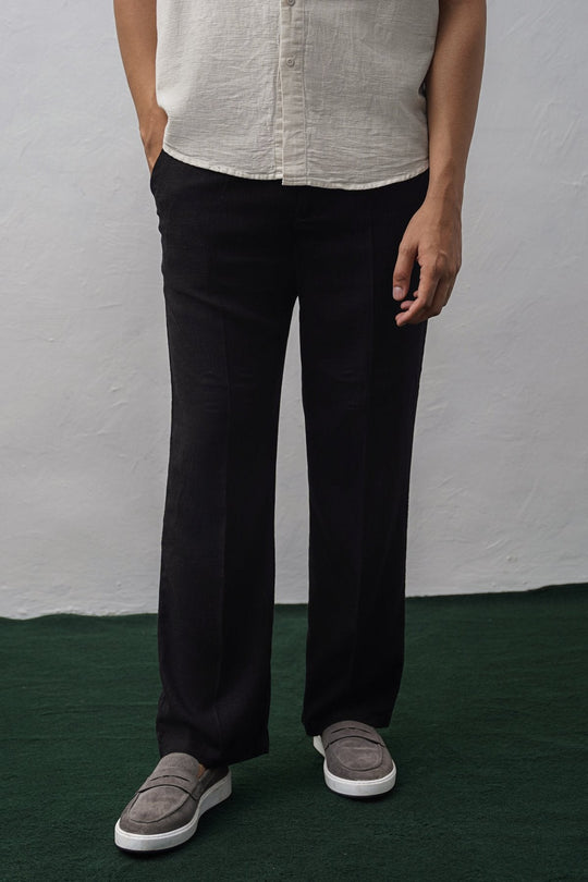 BLACK RELAXED TROUSERS