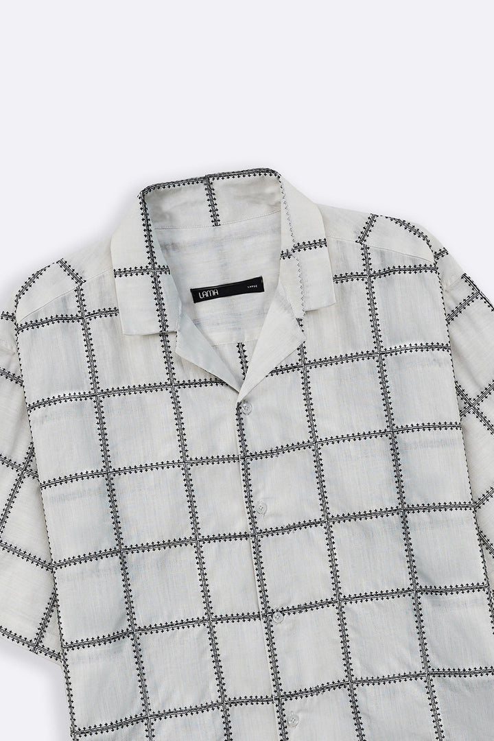 ECRU EMBROIDERED SHIRT
