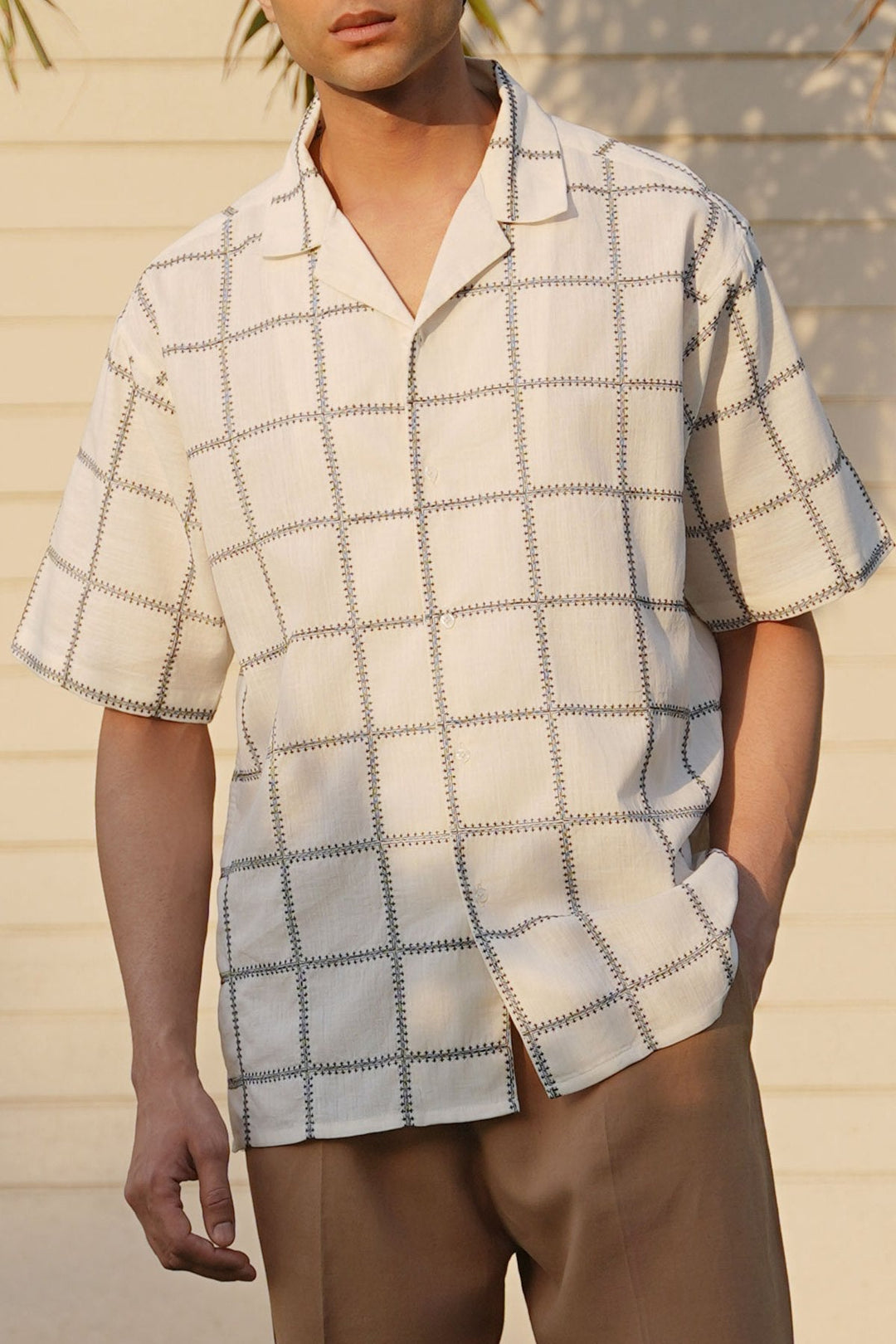 ECRU EMBROIDERED SHIRT