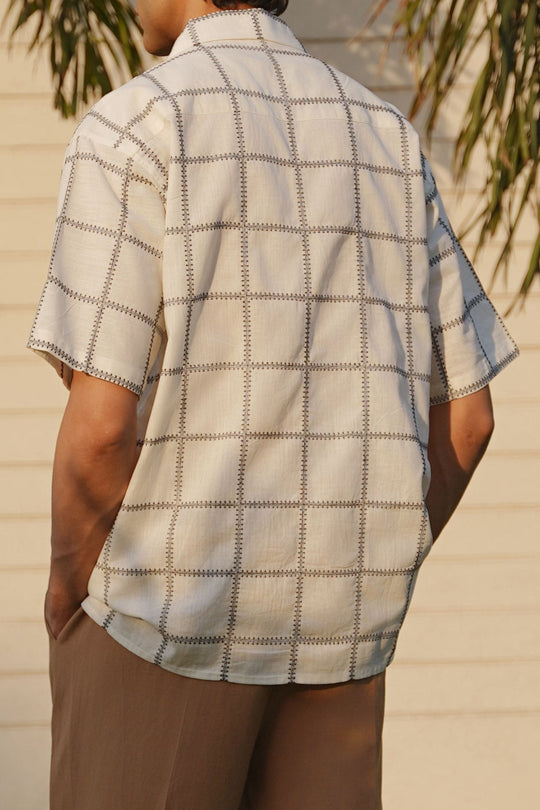 ECRU EMBROIDERED SHIRT