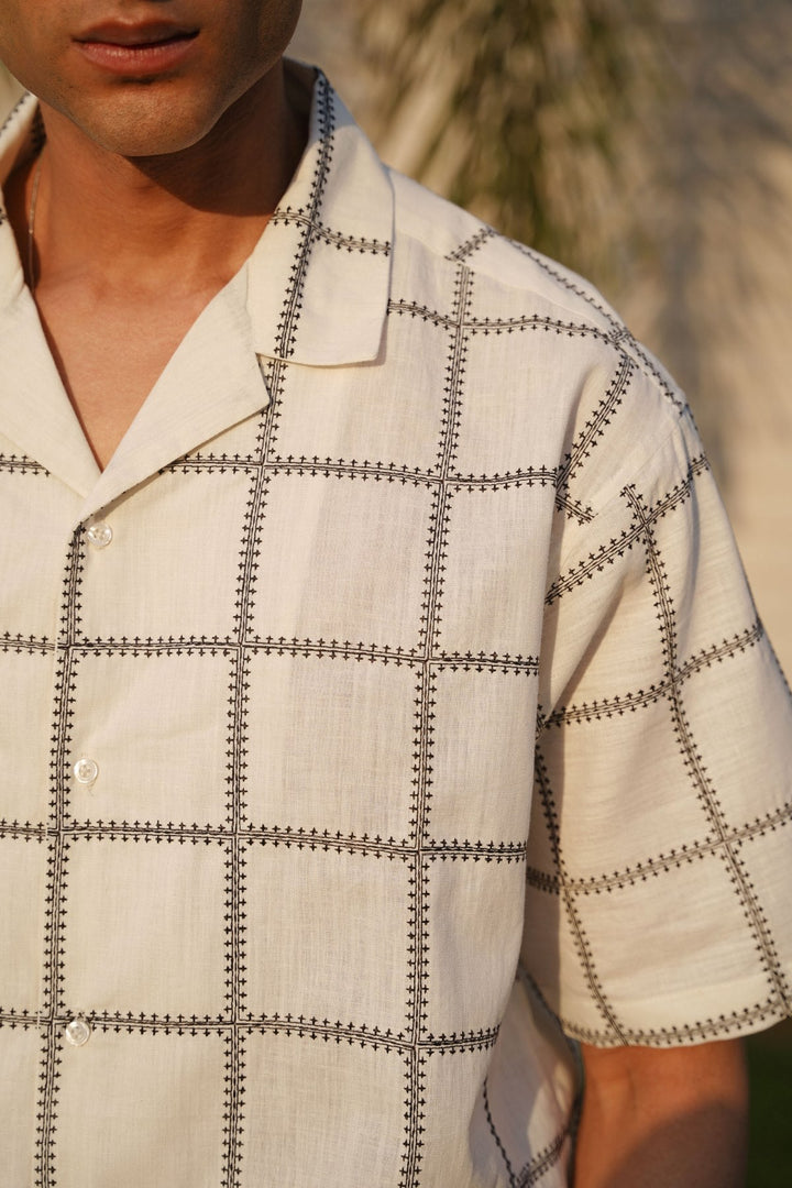 ECRU EMBROIDERED SHIRT