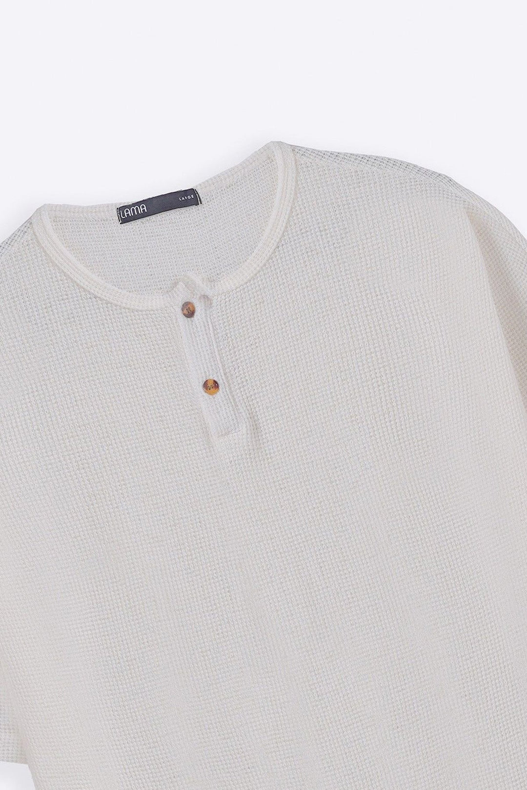 IVORY JACQUARD HENLEY
