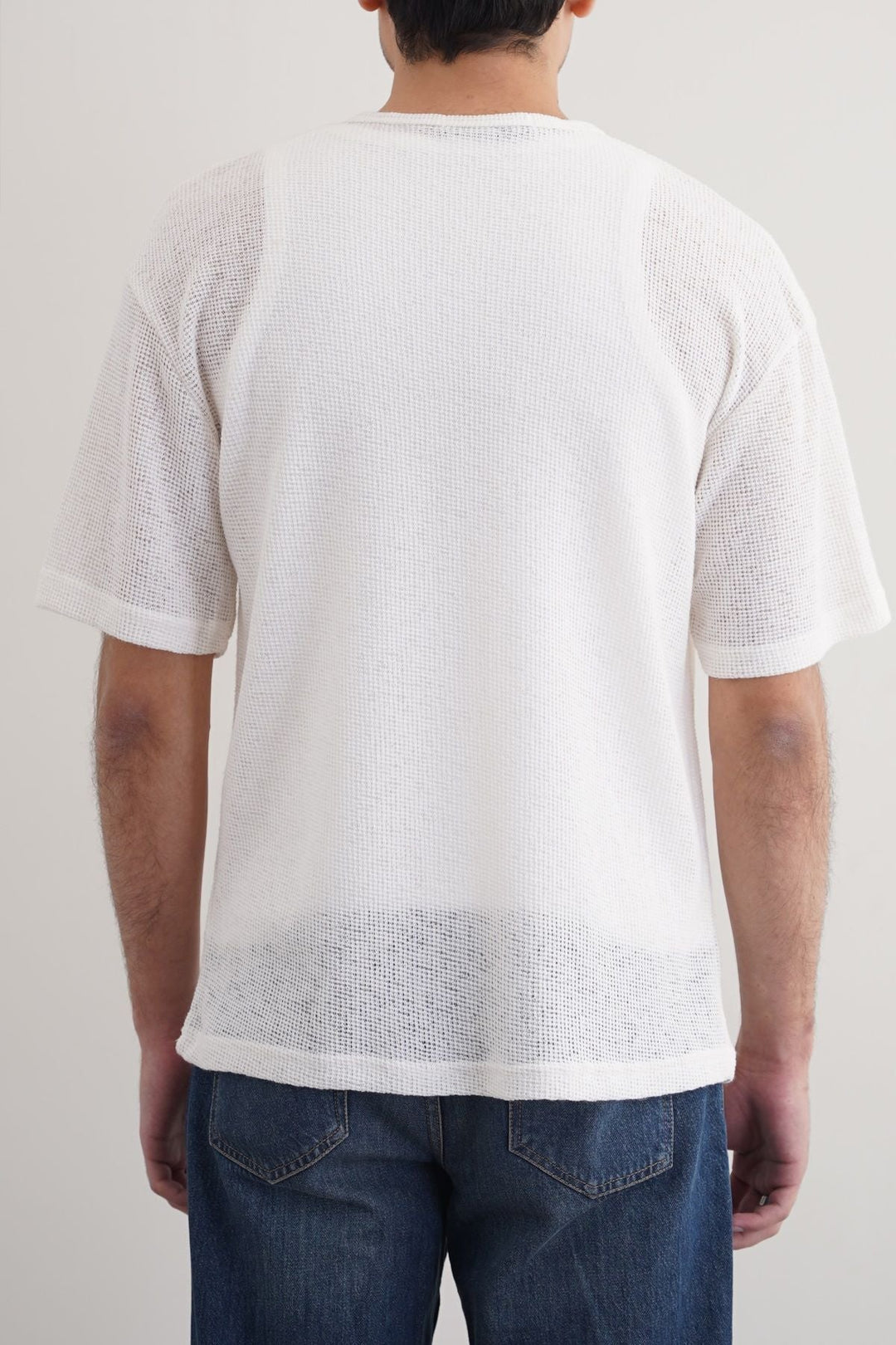IVORY JACQUARD HENLEY