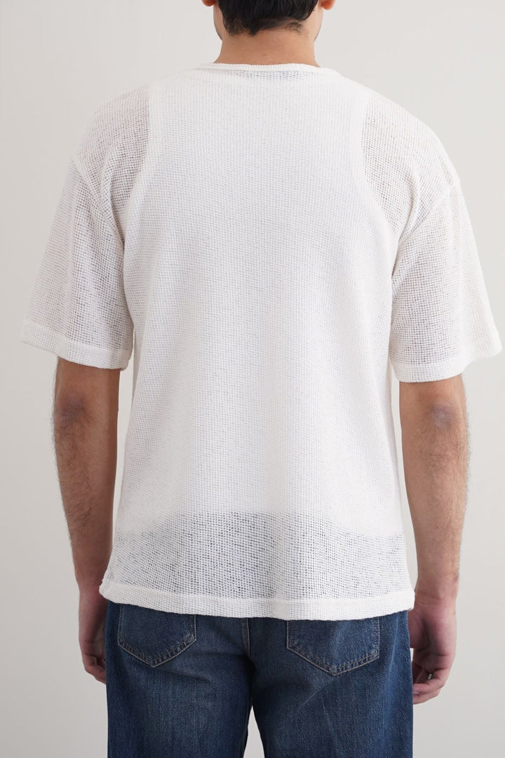 IVORY JACQUARD HENLEY