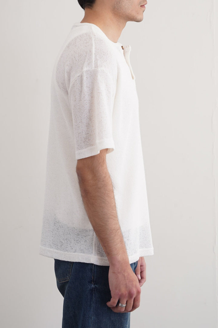 IVORY JACQUARD HENLEY