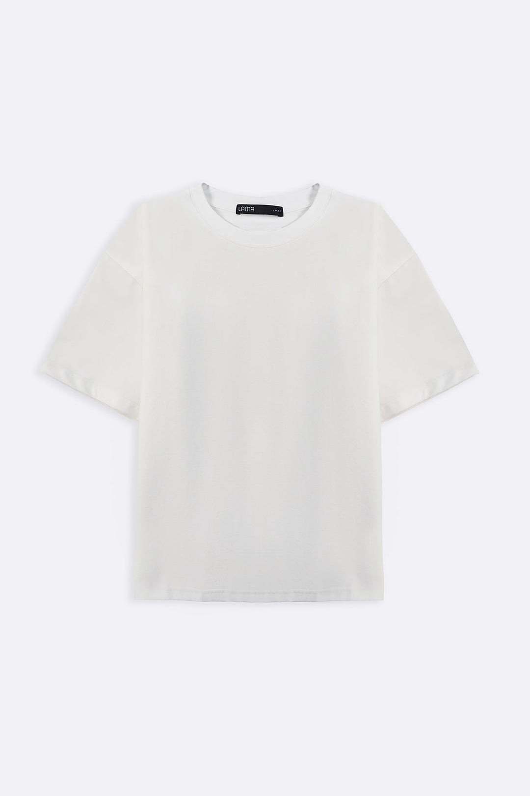 WHITE TEXTURED KNITTED CREW