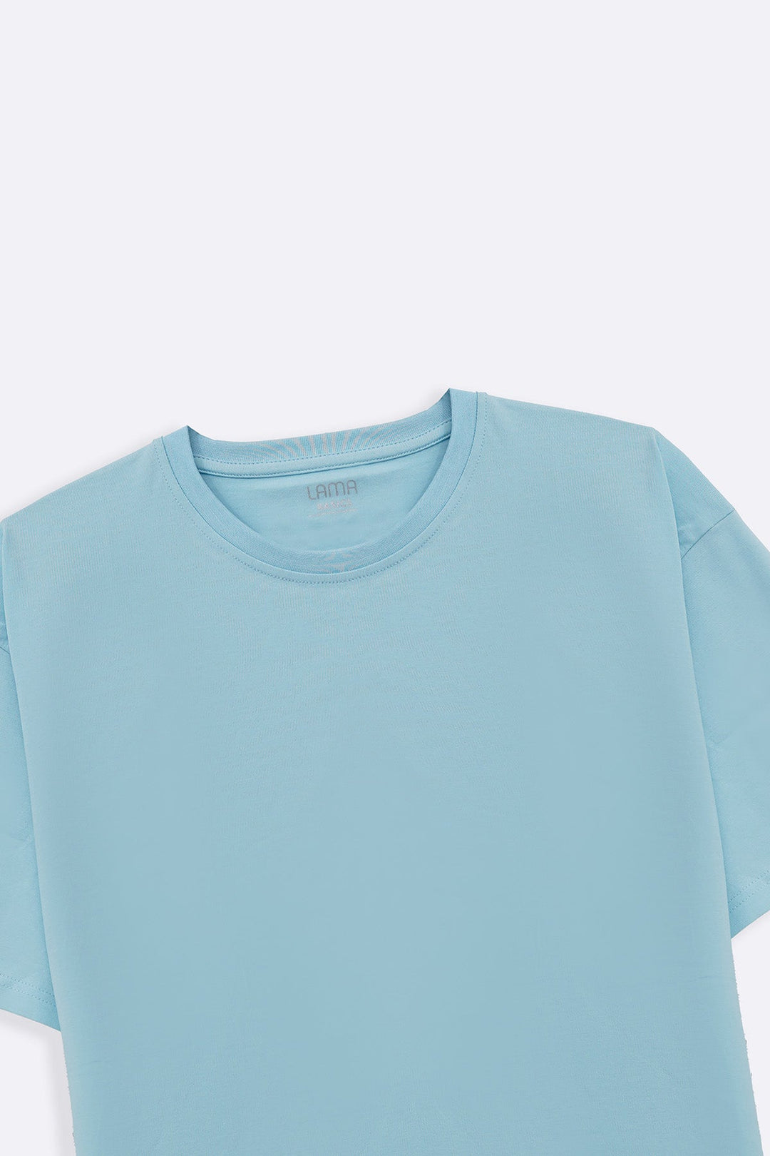 LIGHT BLUE CREW-NECK TEE