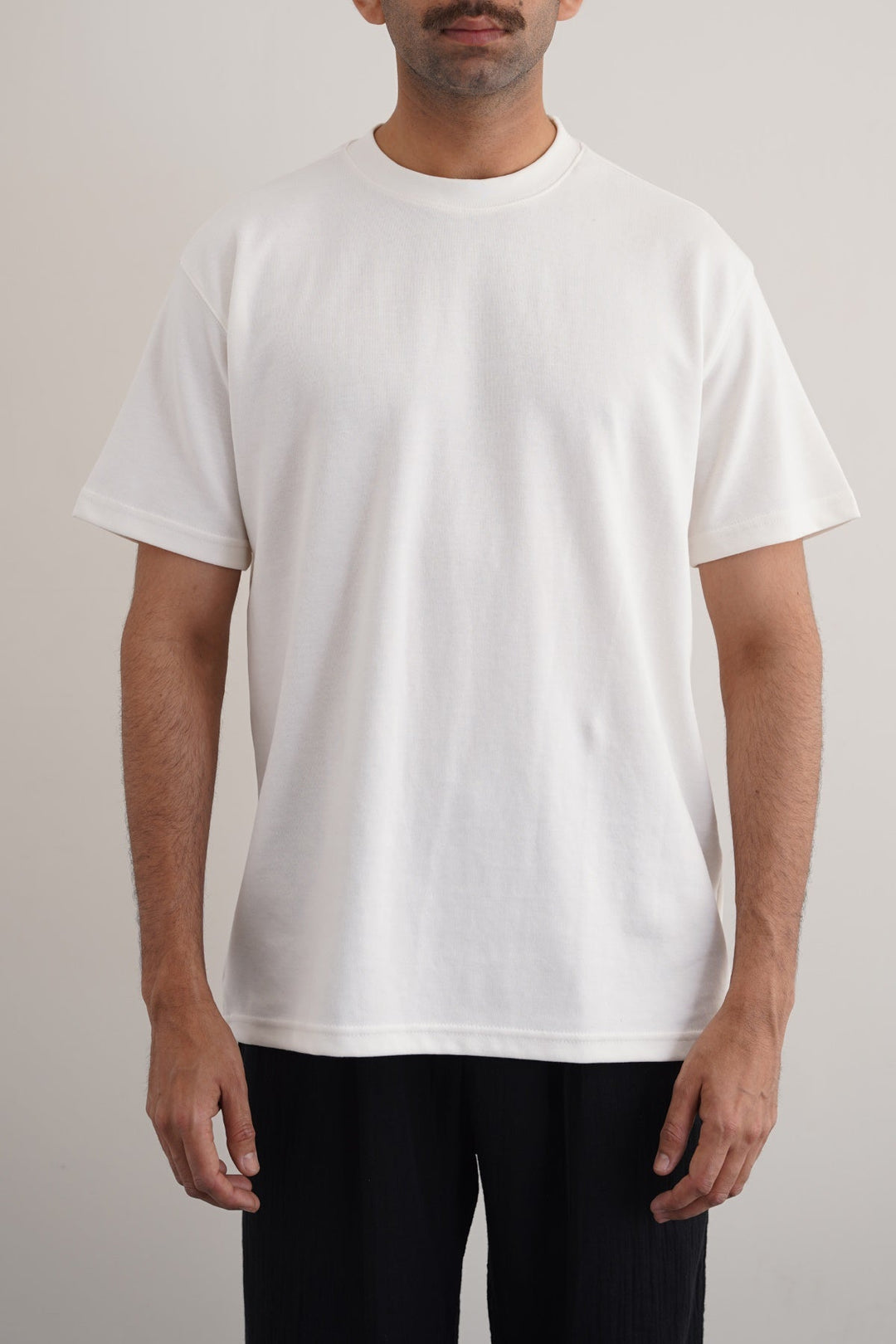 OFF WHITE INTERLOCK TEE