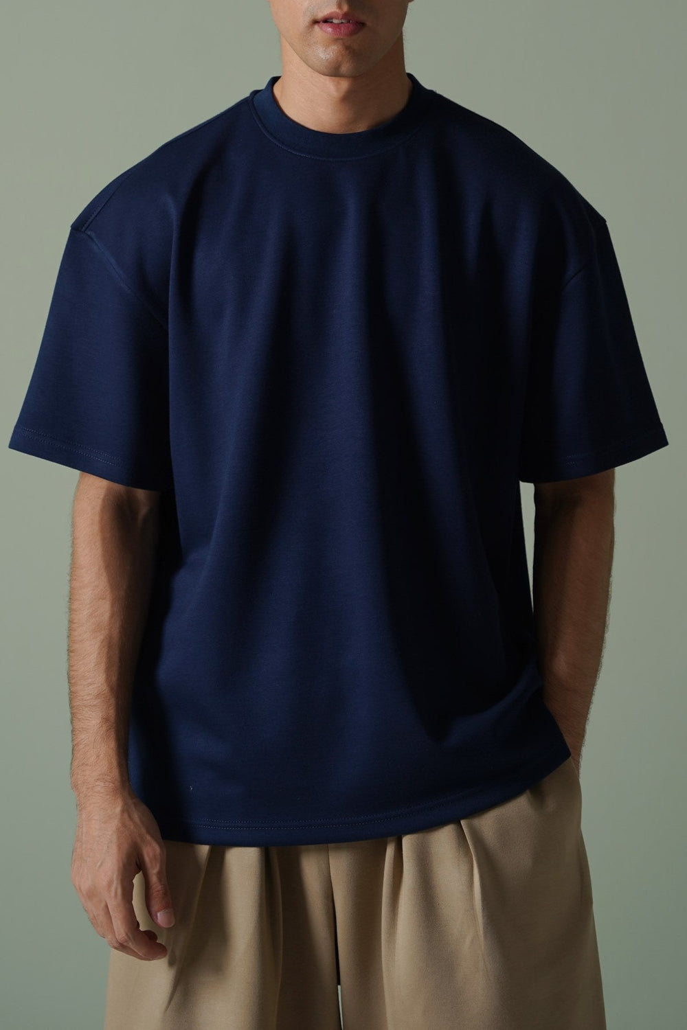 NAVY BOXY TEE