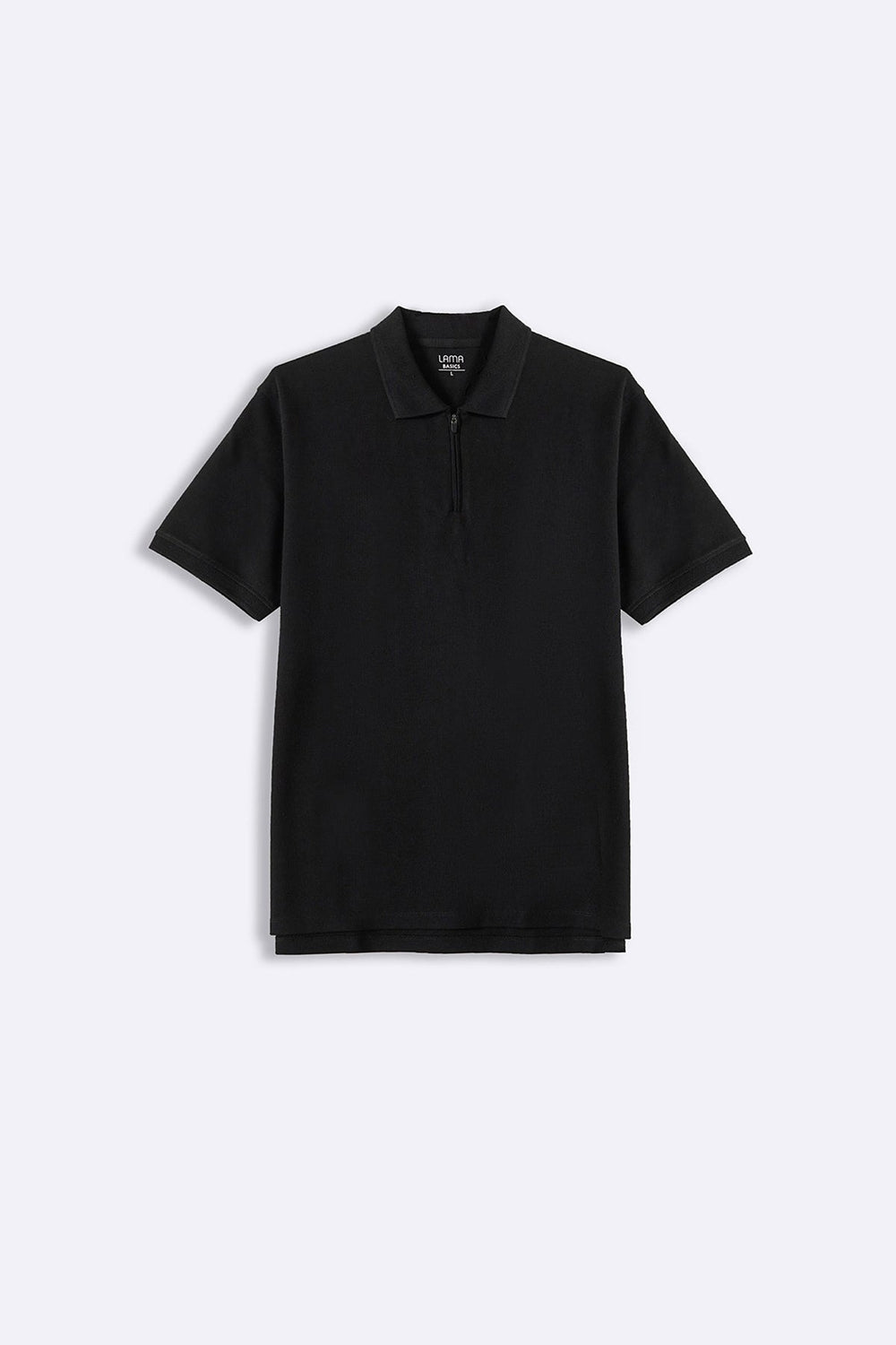 BLACK QUARTER ZIP POLO