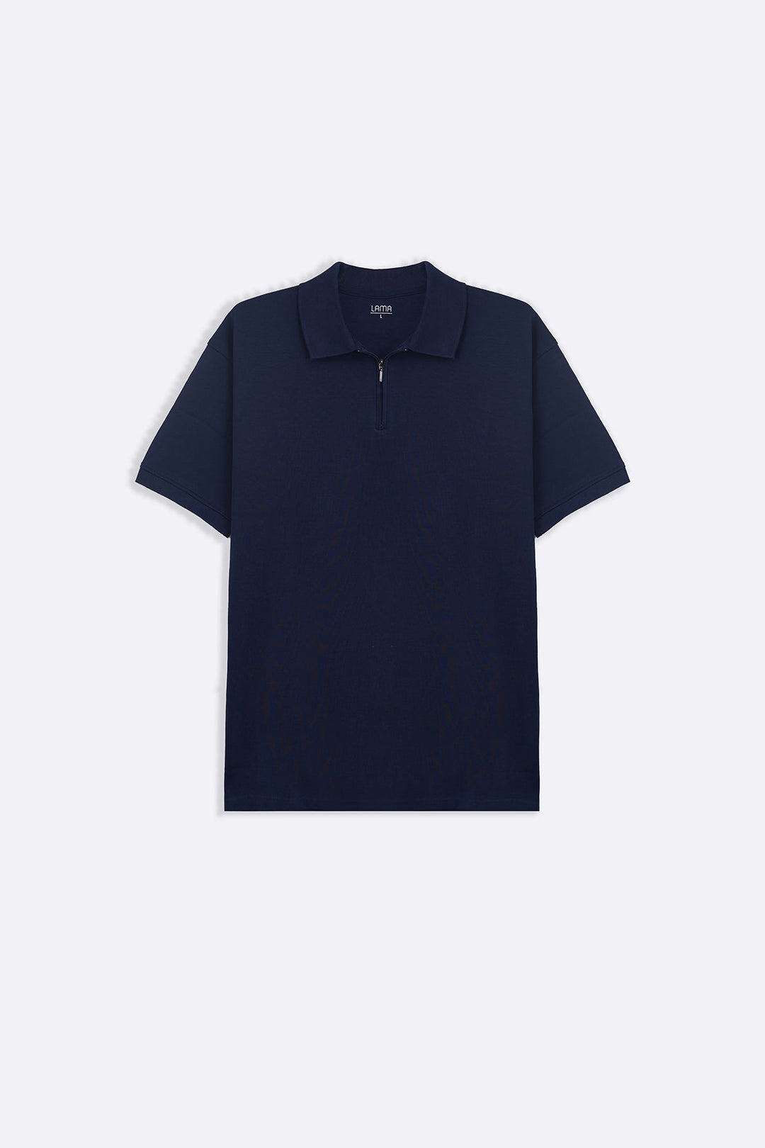 MID BLUE QUARTER ZIP POLO