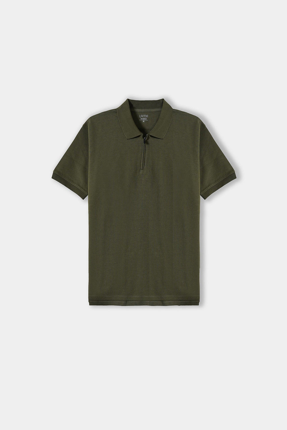 OLIVE QUARTER ZIP POLO
