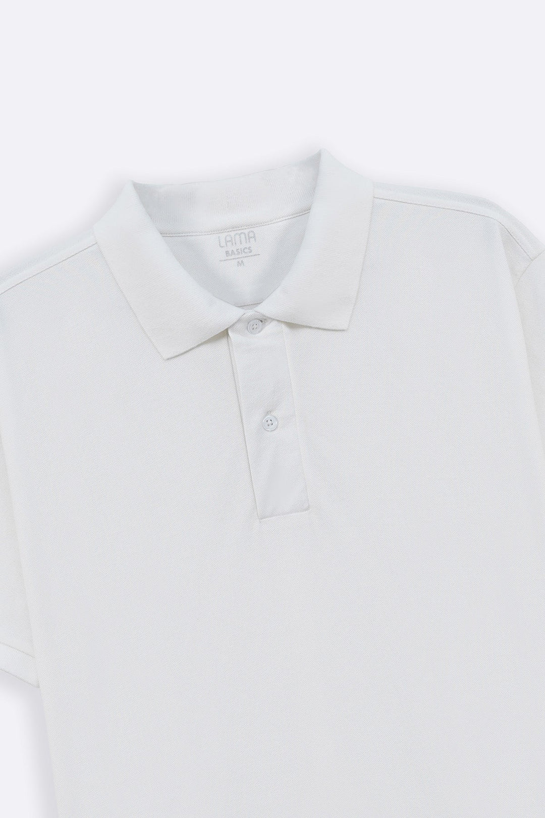 WHITE COTTON POLO SHIRT