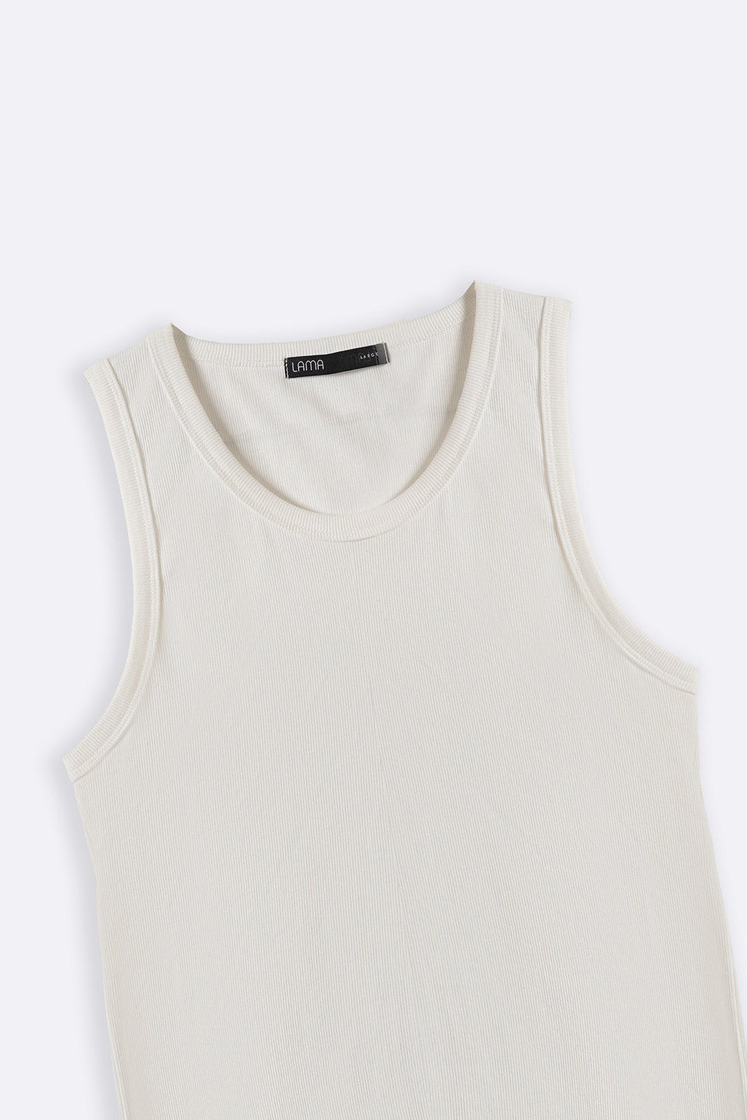 IVORY RIBBED TANK TOP