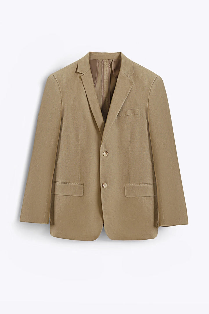 TAUPE RESORT LINEN BLAZER