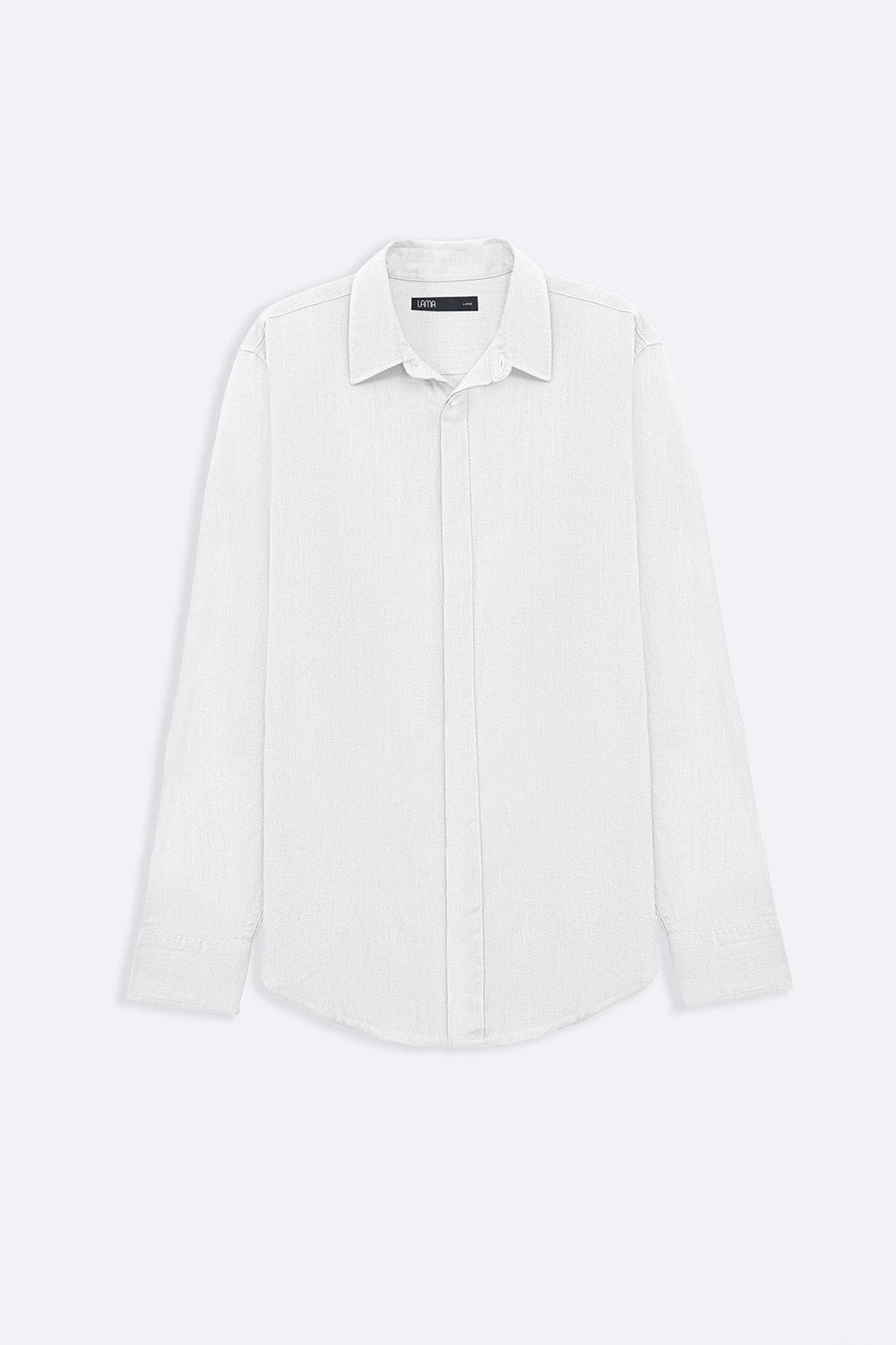 WHITE SHIRT WITH HIDDEN PLACKET
