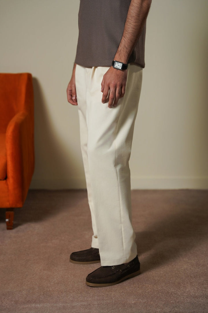 OFF WHITE TAILORED TWILL PANTS