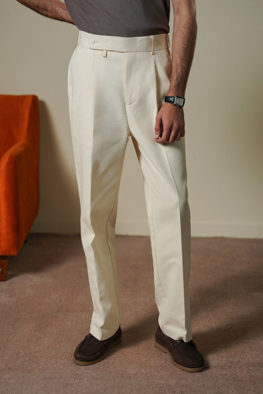 OFF WHITE TAILORED TWILL PANTS