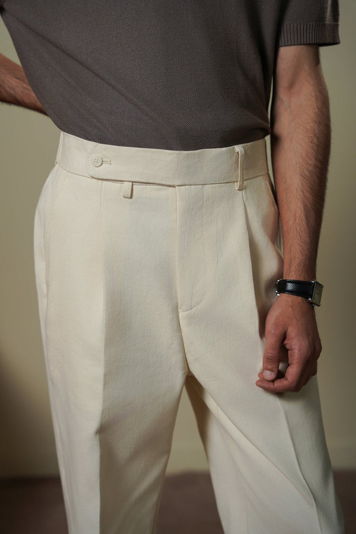 OFF WHITE TAILORED TWILL PANTS