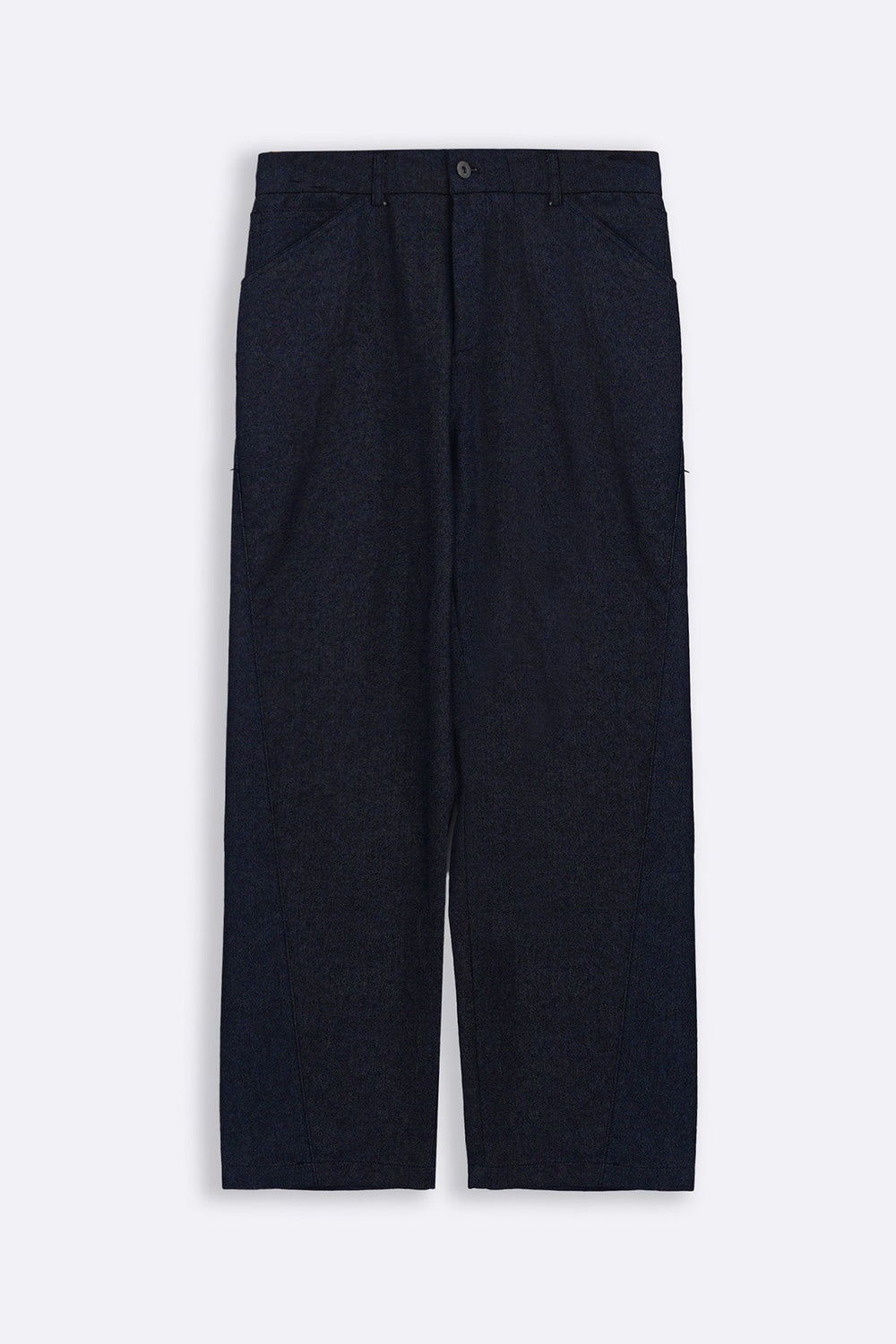 DARK BLUE TWILL LOOSE PANTS