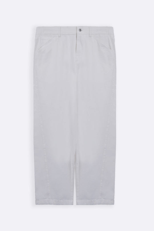 OFF WHITE TWILL LOOSE PANTS