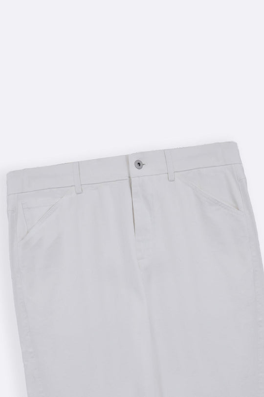 OFF WHITE TWILL LOOSE PANTS