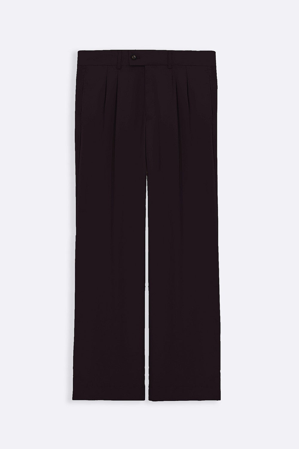 BROWN PLEATED TAILORED PANTS