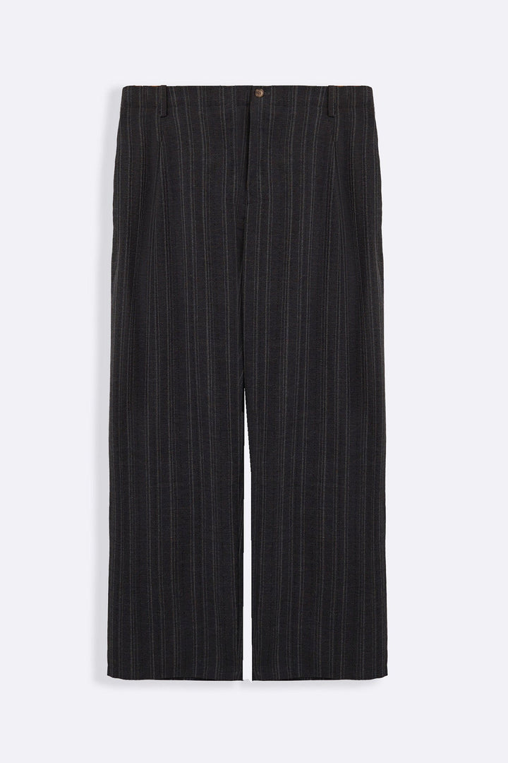 DARK GREY BAGGY PLEATED PANTS