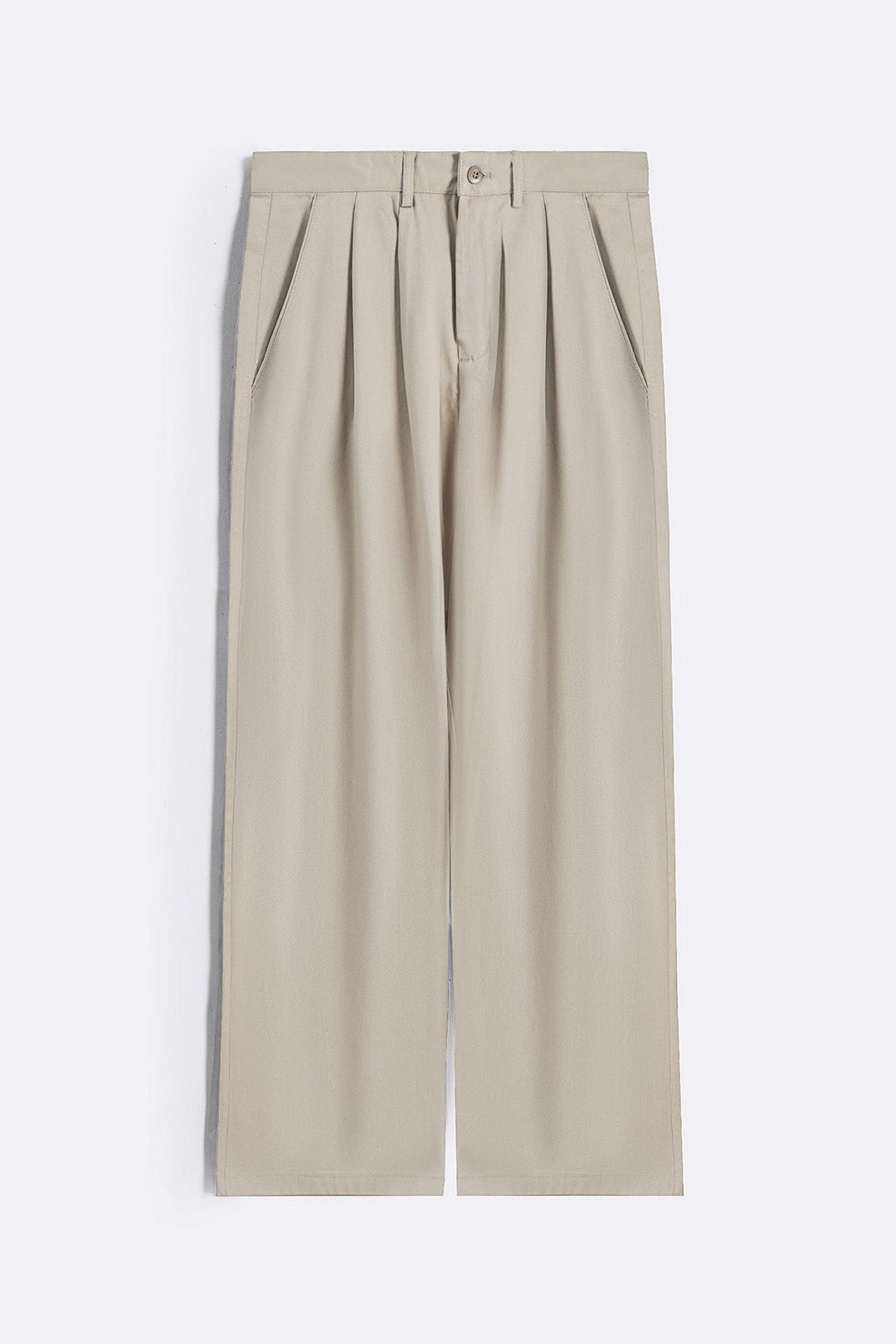 DOUBLE PLEAT TWILL PANTS